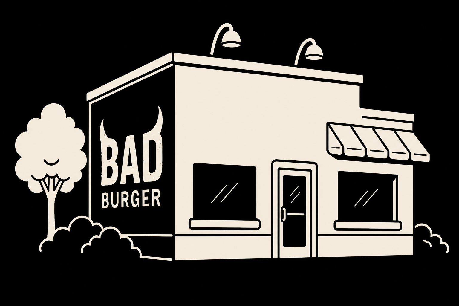 Bad Burger flagship building